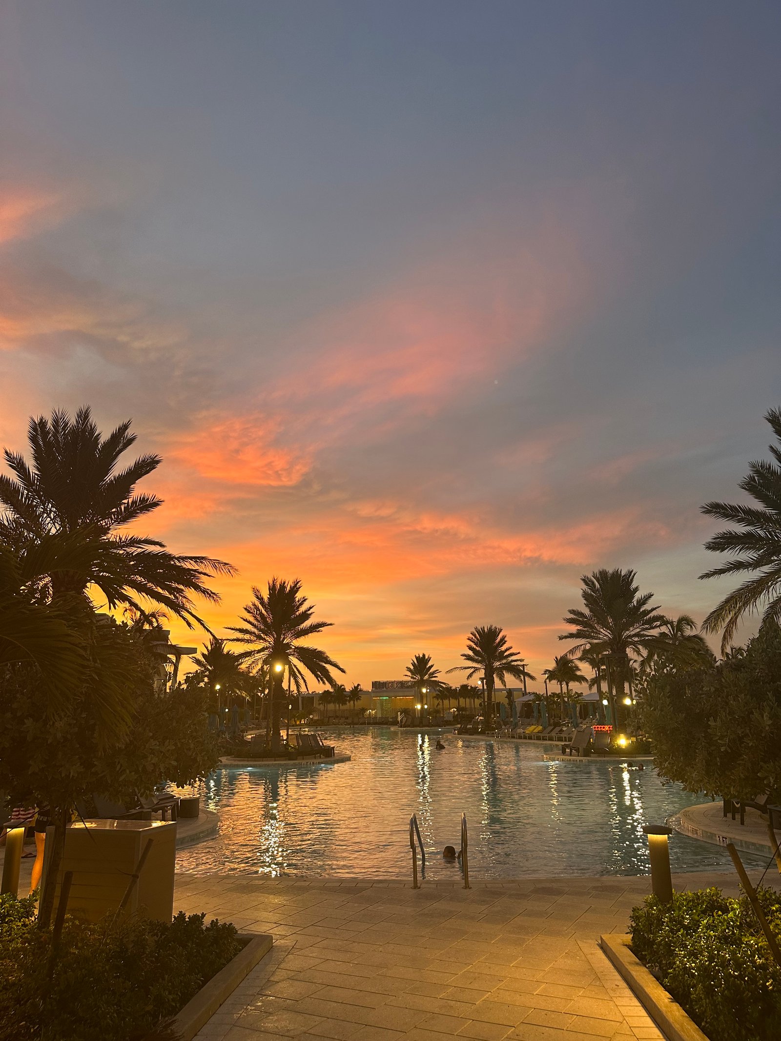 Sunset at Resort Pool